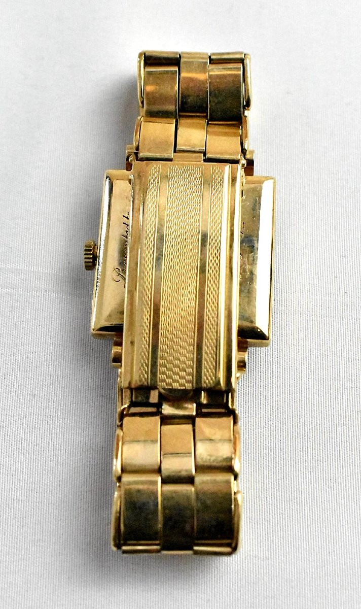 Montre-bracelet vintage pour homme H.G & S Verity, cadran carré plaqué or, bracelet inclus-photo-2
