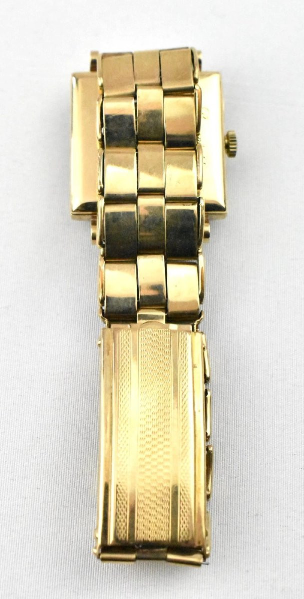 Montre-bracelet vintage pour homme H.G & S Verity, cadran carré plaqué or, bracelet inclus-photo-3