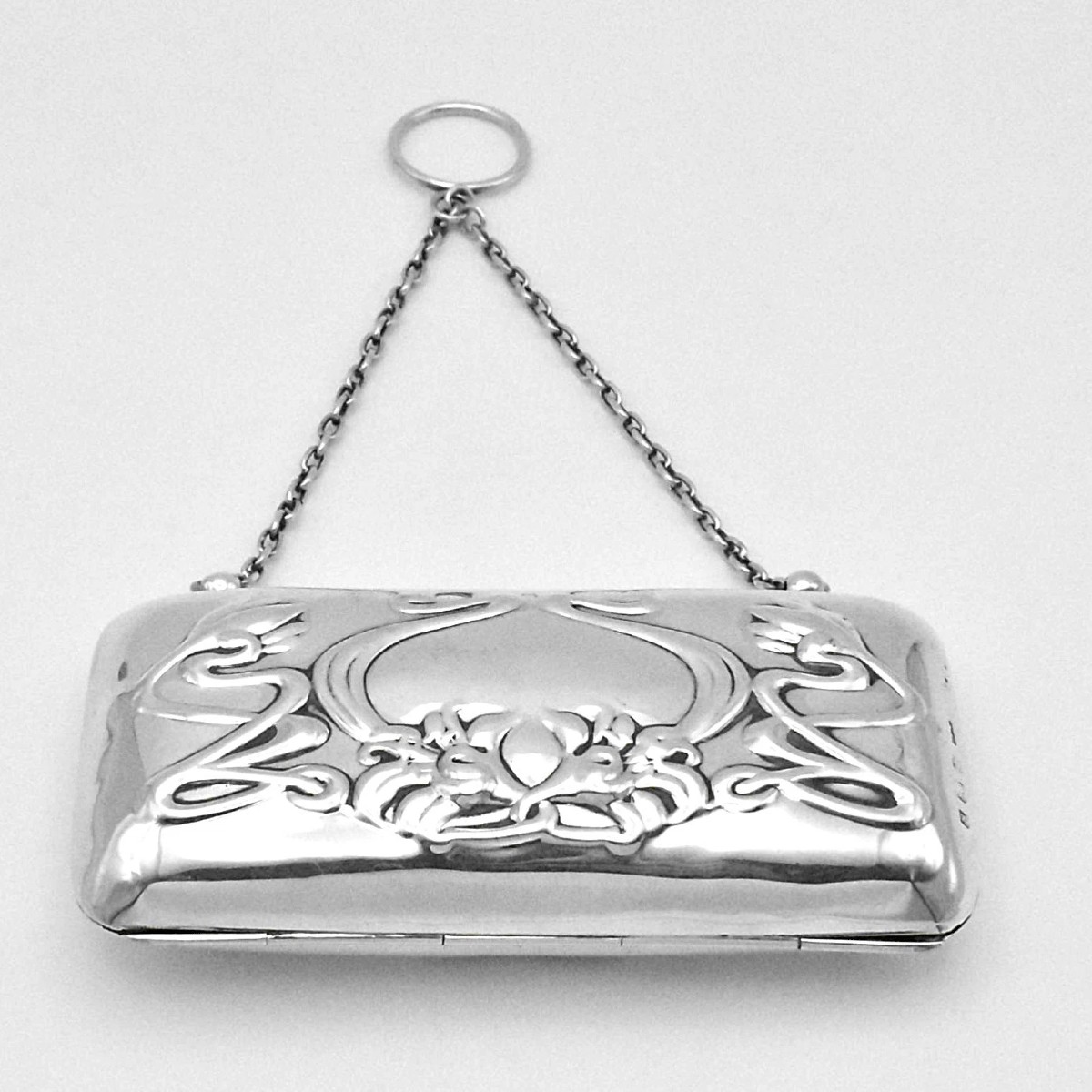 Bourse en argent massif de Birmingham, 1906, style Art Nuovo-photo-4