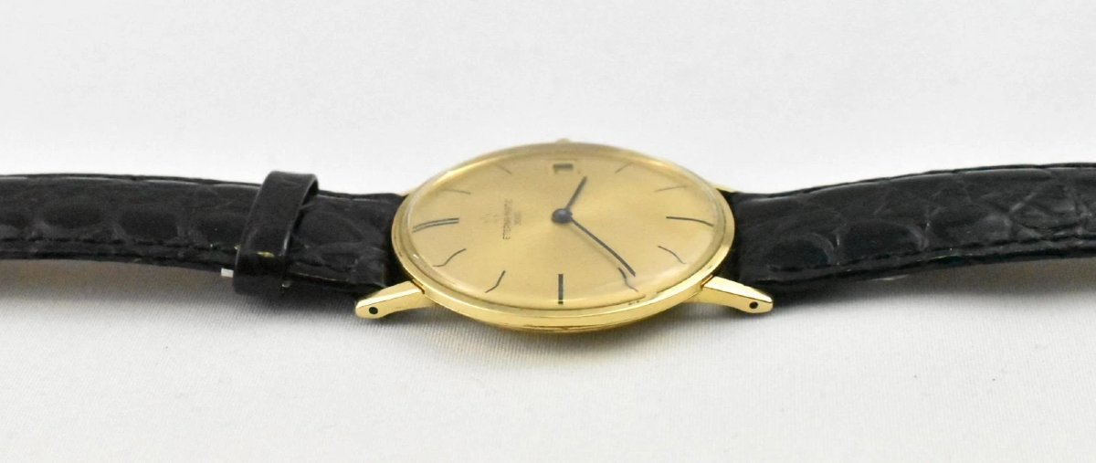 A Vintage Eterna-matic 3000 Automatic Super Thin 9ct Gold Men’s Wristwatch 1960s-photo-1