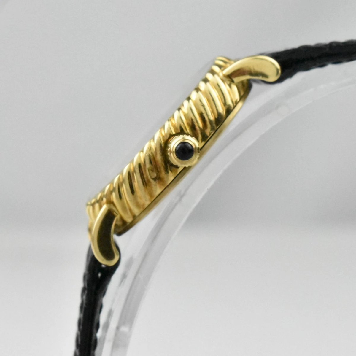 Montre-bracelet Tissot Quartz pour femme, vintage, en or 18 carats, onyx noir et diamants-photo-1