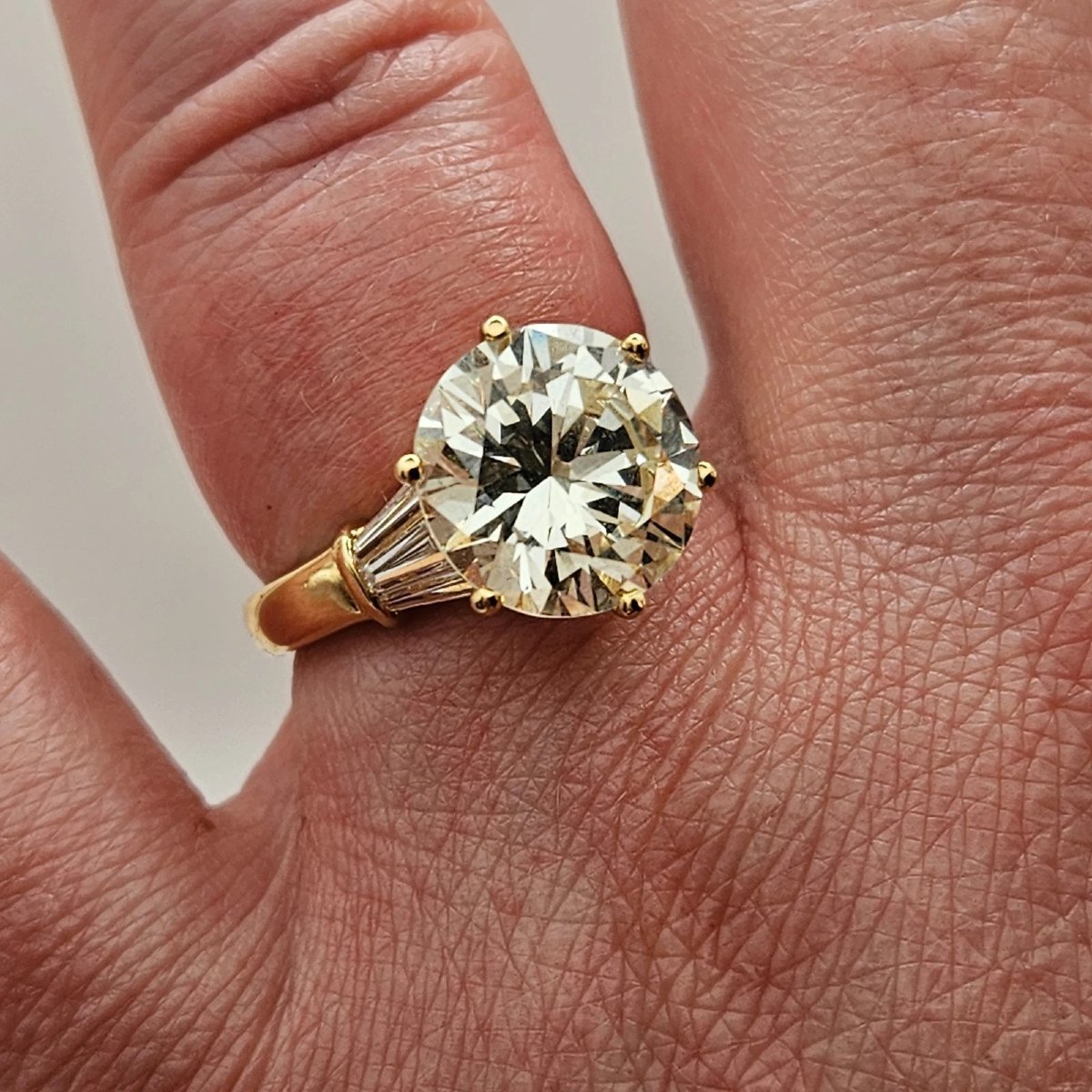 Bague de fiançailles vintage Boodles très imposante, sertie d'un diamant naturel taille brillan-photo-2