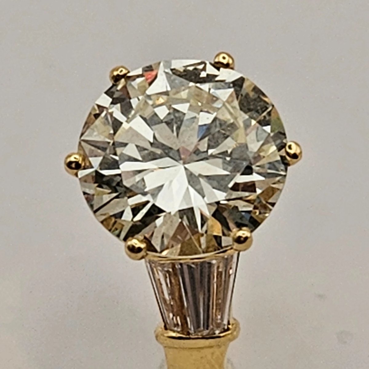 Bague de fiançailles vintage Boodles très imposante, sertie d'un diamant naturel taille brillan-photo-4