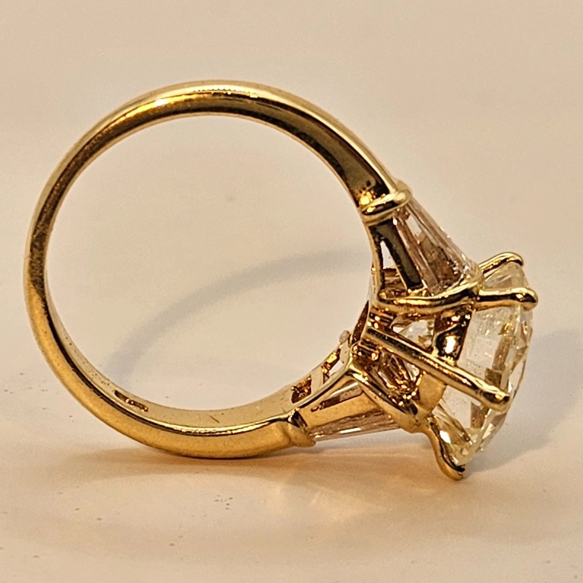 Bague de fiançailles vintage Boodles très imposante, sertie d'un diamant naturel taille brillan-photo-3