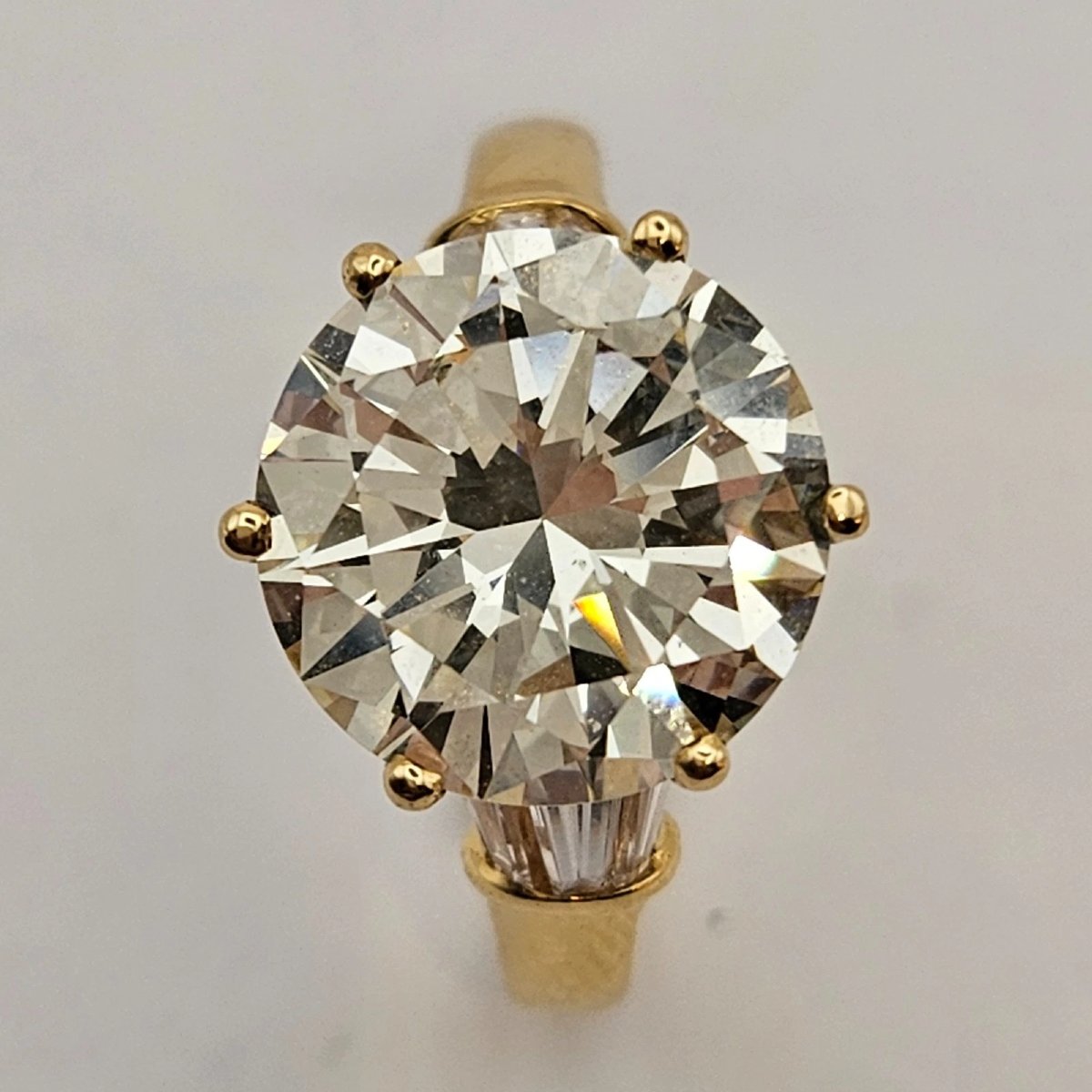 Bague de fiançailles vintage Boodles très imposante, sertie d'un diamant naturel taille brillan-photo-4