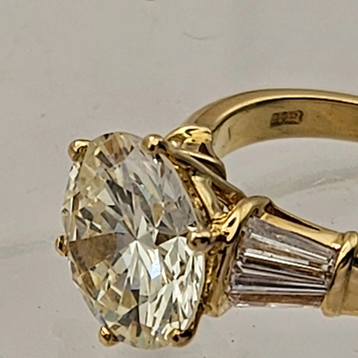 Bague de fiançailles vintage Boodles très imposante, sertie d'un diamant naturel taille brillan-photo-5