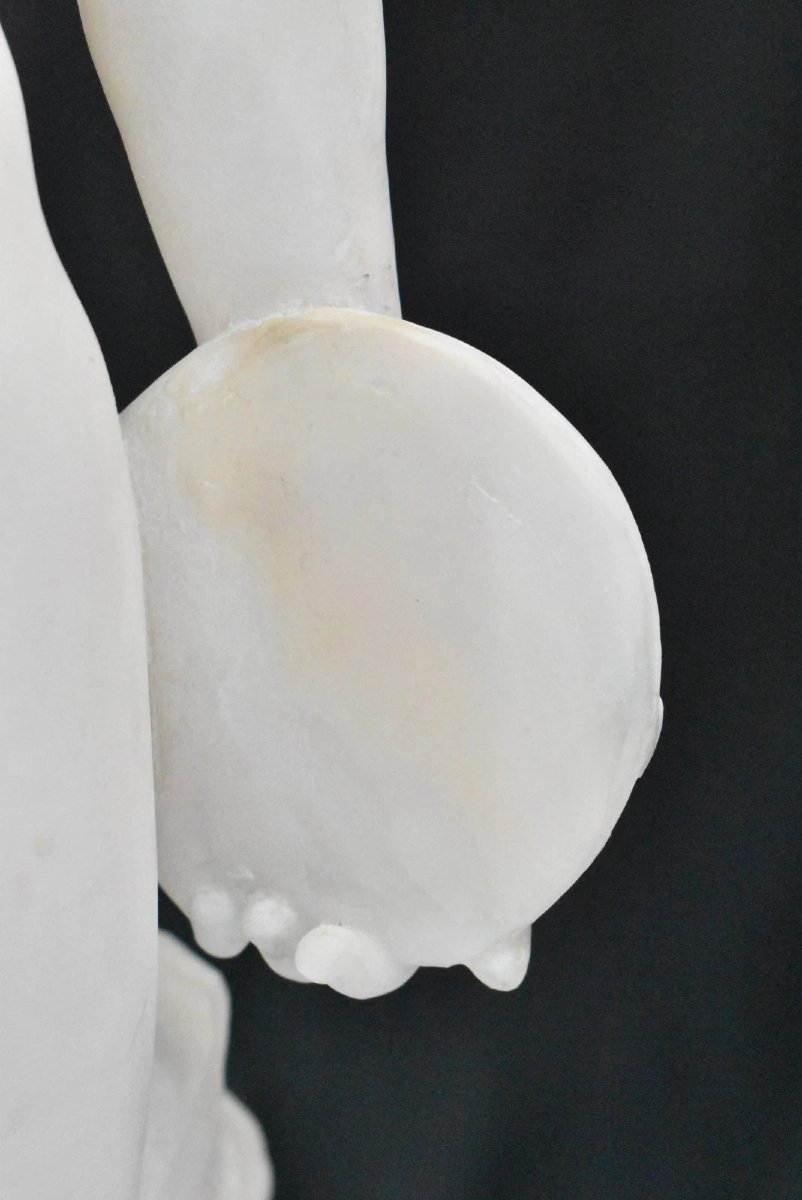 Grande statue antique en marbre « Discophoros », 58 cm de haut, vers le milieu du XIXe siècle-photo-7