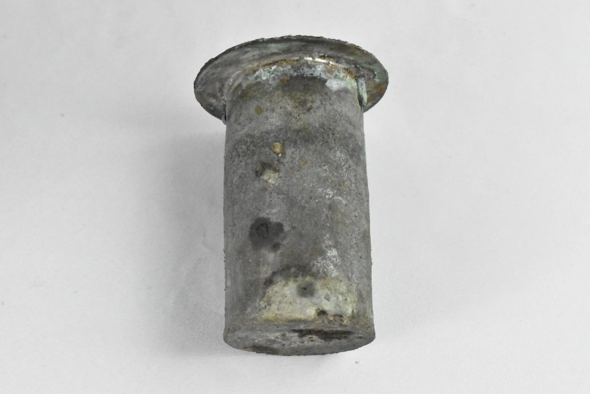 Vase Usubata japonais en bronze avec deux porte-bougies en forme de dragon et dragon-photo-8