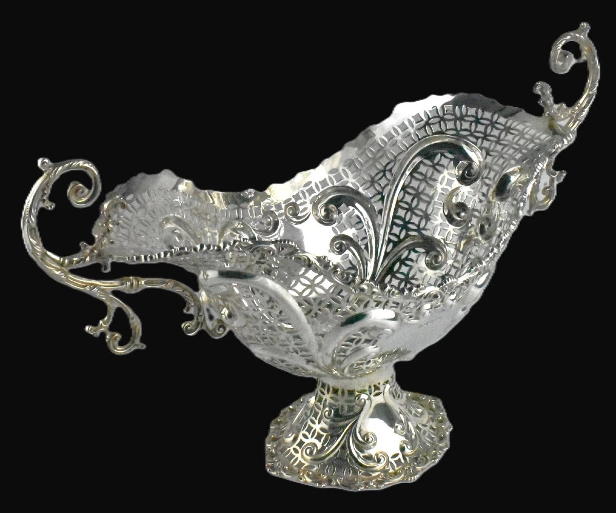 A Huge 53cm 1908 Joseph Rodgers (1930g) Antique Sterling Silver Centrepiece Bowl-photo-2
