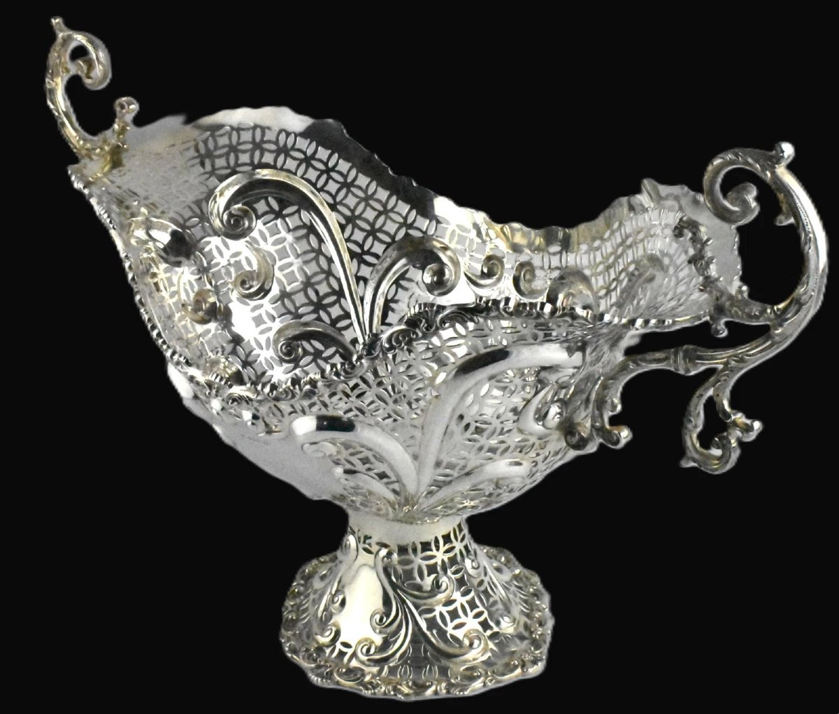 A Huge 53cm 1908 Joseph Rodgers (1930g) Antique Sterling Silver Centrepiece Bowl-photo-3