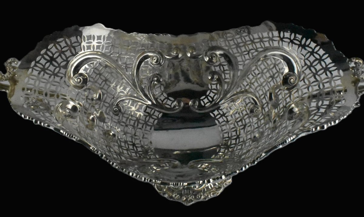 A Huge 53cm 1908 Joseph Rodgers (1930g) Antique Sterling Silver Centrepiece Bowl-photo-4