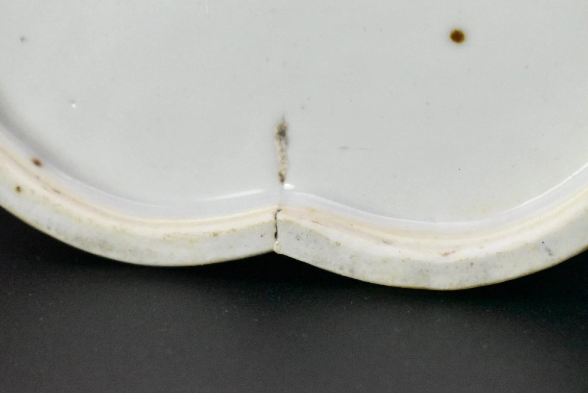 Pair Of Chinese Porcelain Wucai Lotus Form Cosmetic Boxes & Covers Cira 19th C-photo-5