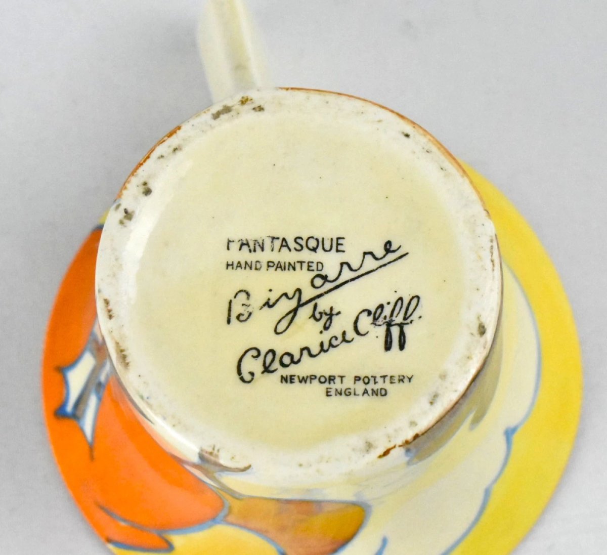 Fantasque Hand Painted Bizarre By Clarice Cliff "autumn Design" Coffee Set-photo-8