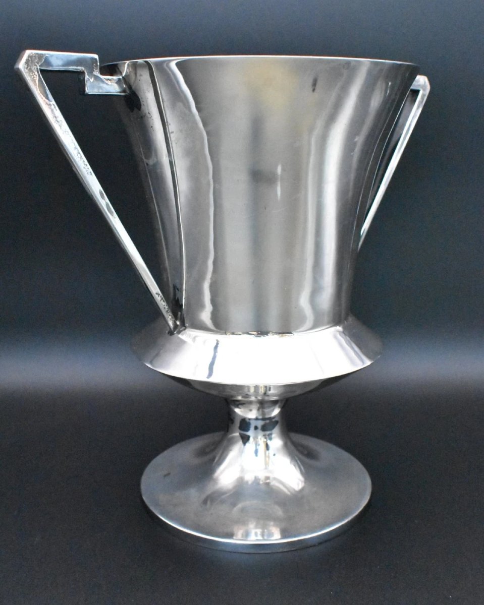 Victorian 1896 James Dixon & Sons Sheffield Art Deco Two-handled Trophy Cup-photo-3