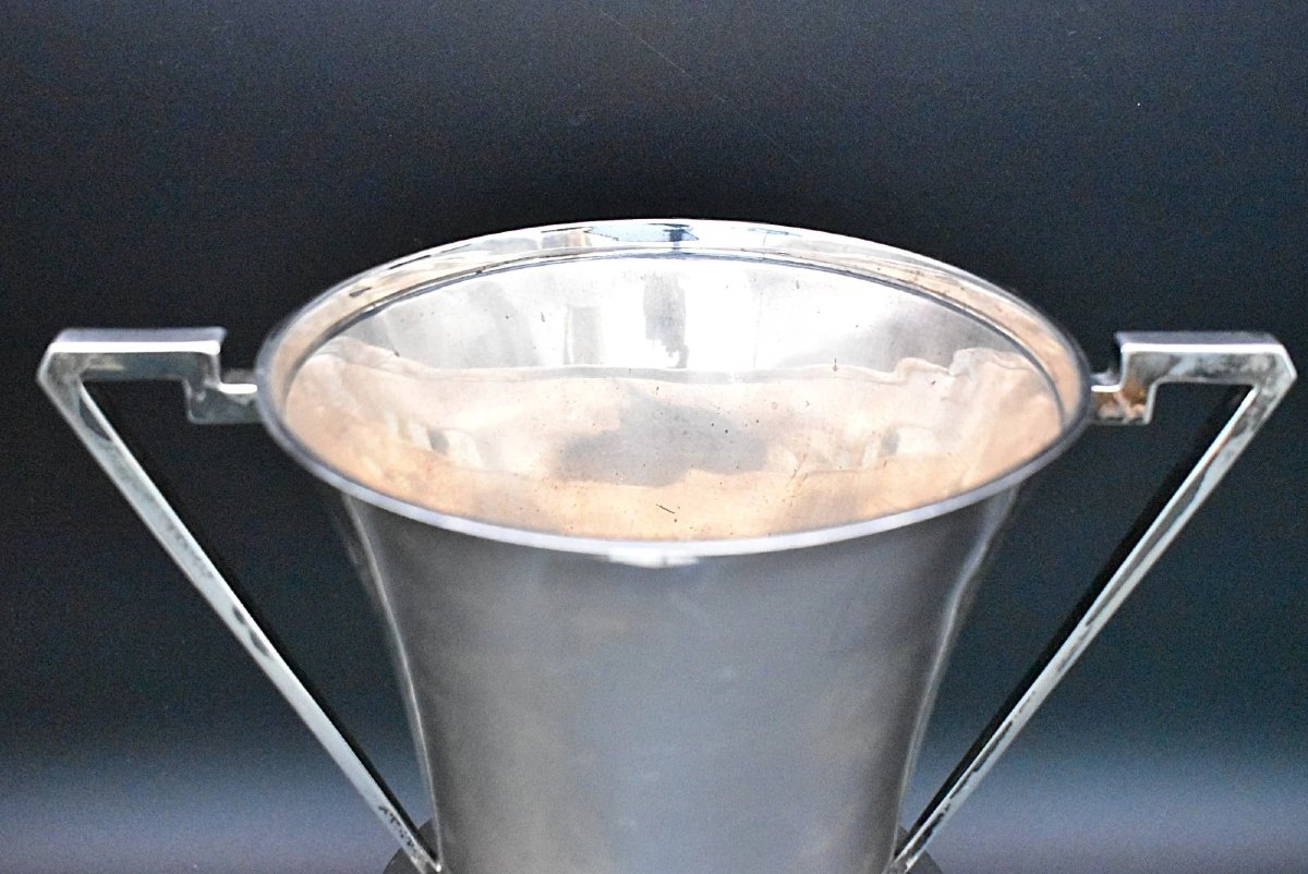 Victorian 1896 James Dixon & Sons Sheffield Art Deco Two-handled Trophy Cup-photo-2