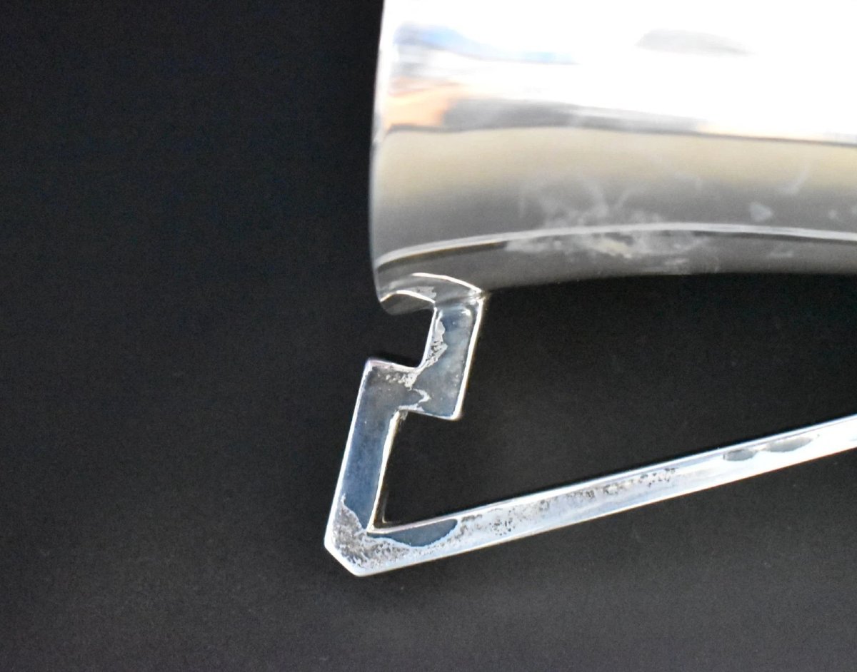 Victorian 1896 James Dixon & Sons Sheffield Art Deco Two-handled Trophy Cup-photo-5