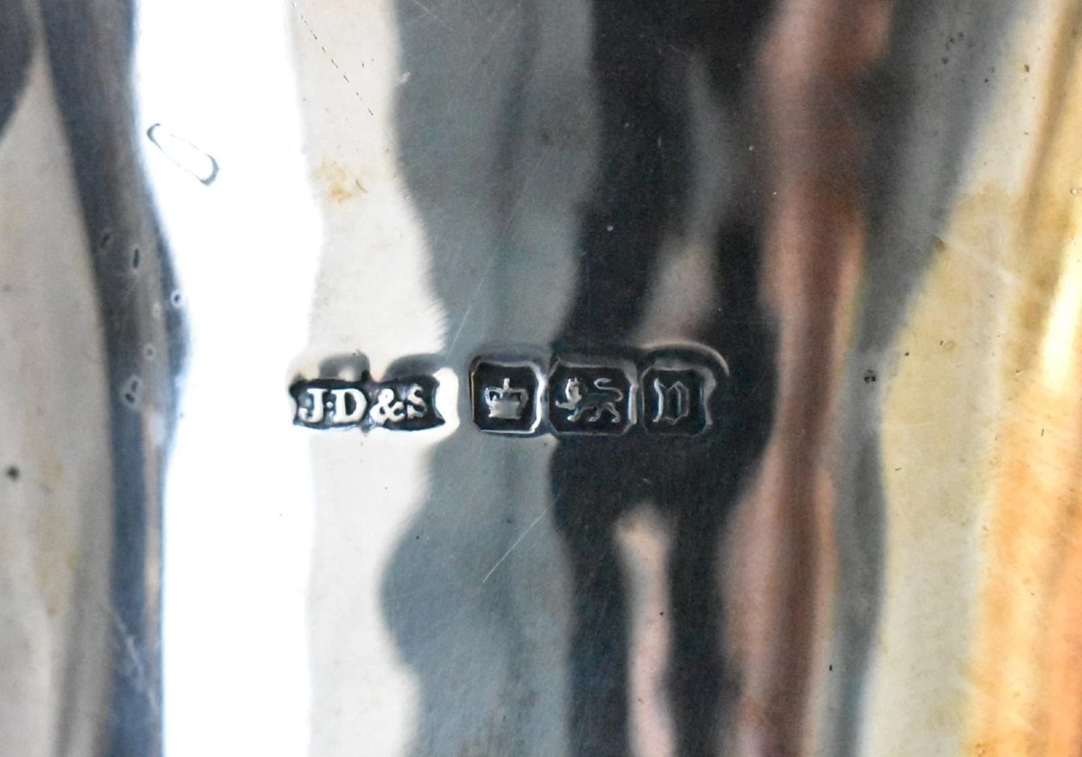 Victorian 1896 James Dixon & Sons Sheffield Art Deco Two-handled Trophy Cup-photo-7