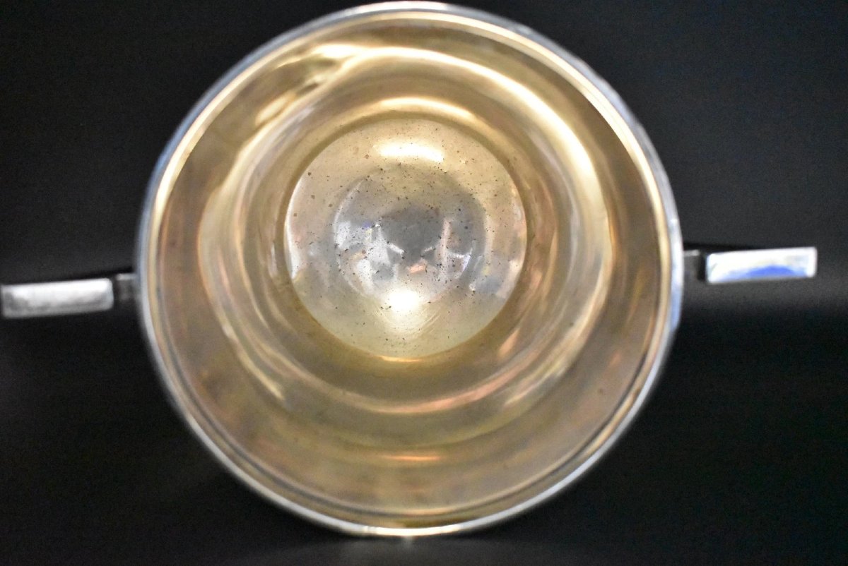 Victorian 1896 James Dixon & Sons Sheffield Art Deco Two-handled Trophy Cup-photo-8