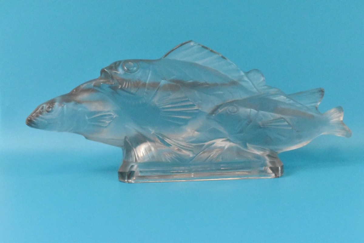 Art Deco Marius Ernest Sabino (1878-1961) Opalescent Artistic Glass Fish