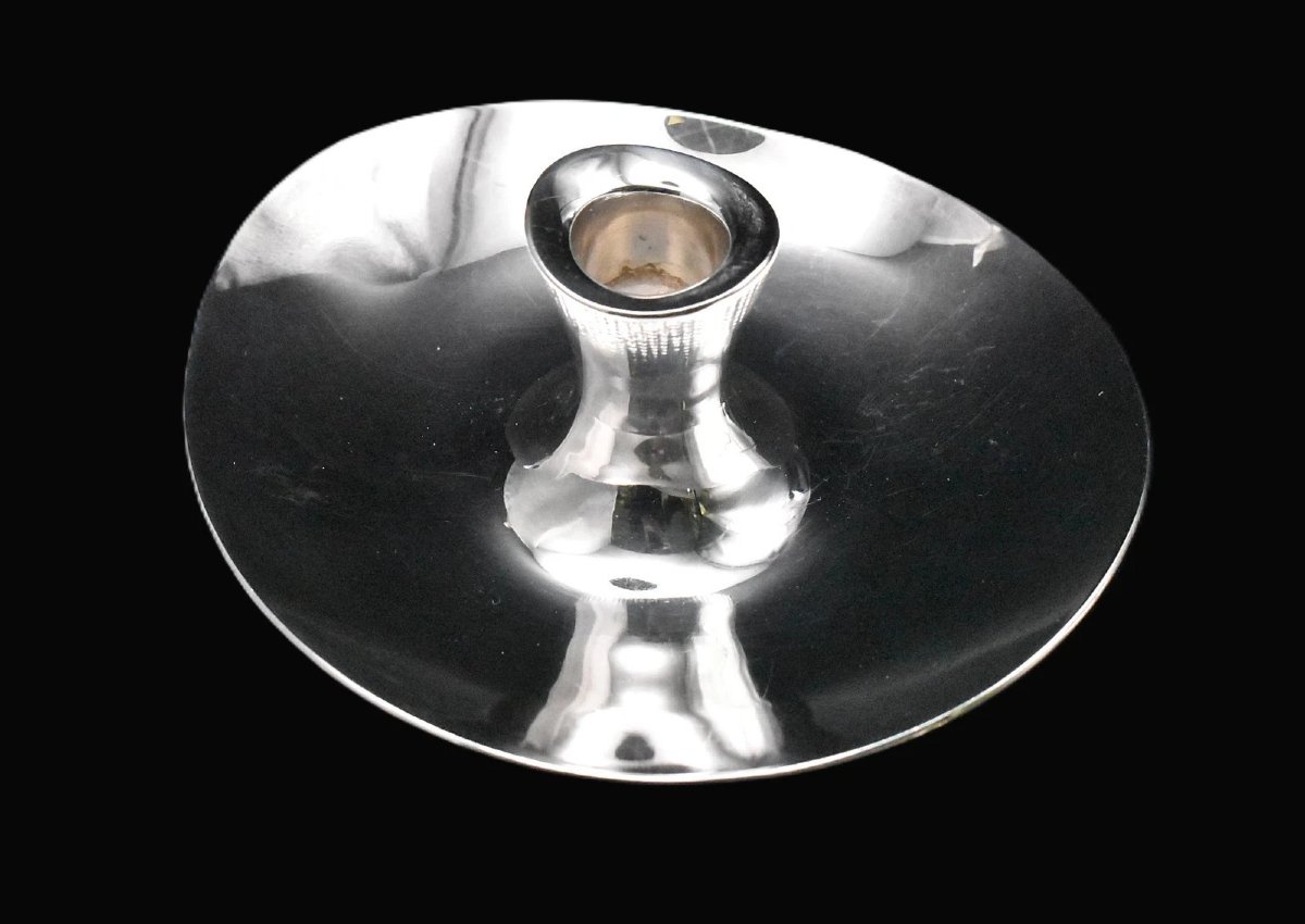 Paire de chandeliers en argent 813H de Tapio Wirkkala, style finlandais moderne, 1956-photo-3