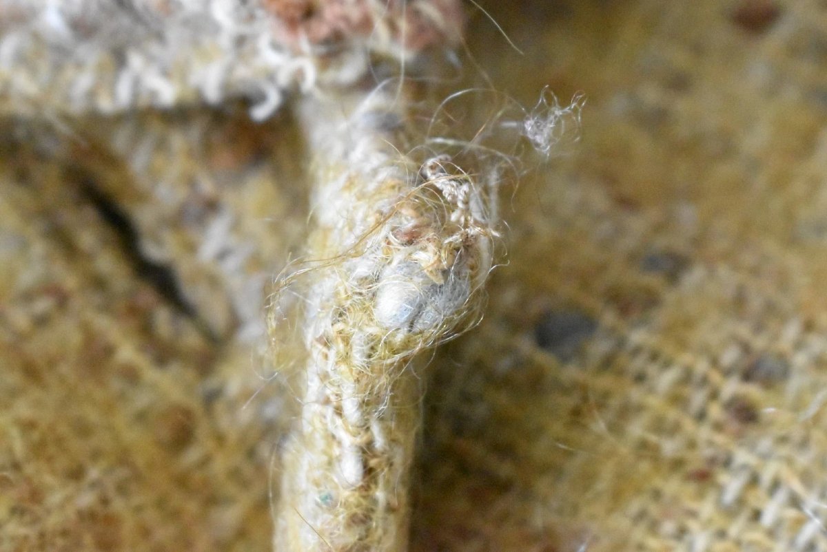 Vtg Chavel Couture Mayfair London Mustard Yellow Wool Blend Tweed Blazer Jacket-photo-7