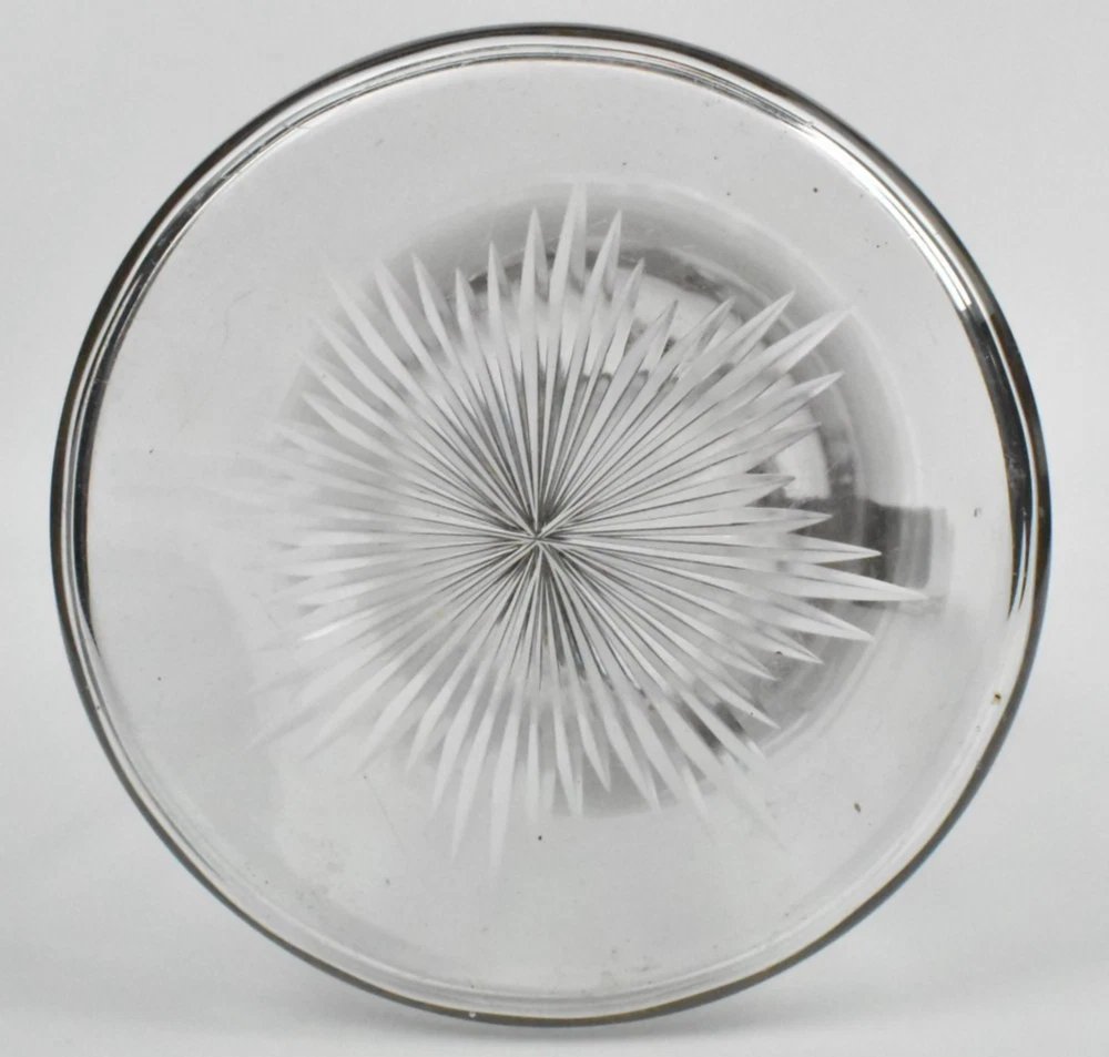 Art Nouveau Glass Decanter Known As A Claret Jug, With Silver Fittings-photo-1