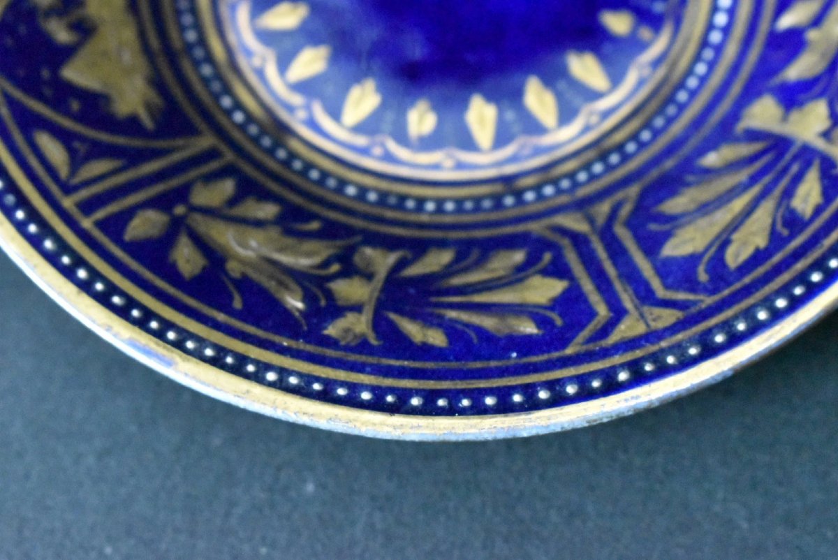 Tasse à expresso et soucoupe de style viennois royal ancien, vers 1890-photo-6