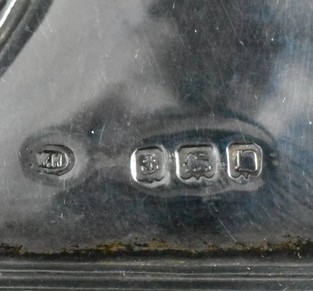 Miroir de coiffeuse ancien à chevalet encadré d'argent, orné, par William M Hayes-photo-1