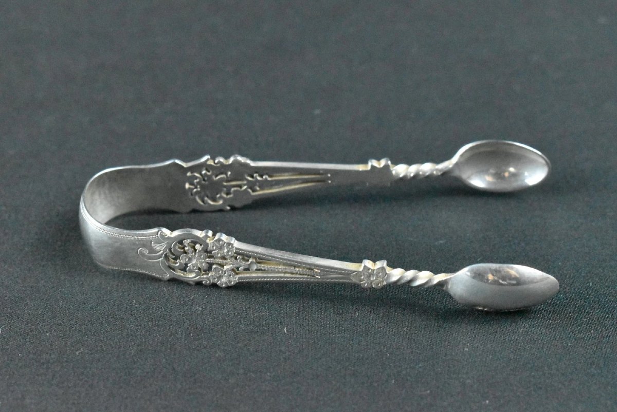 Cuillères à café/thé de style édouardien, James Dixon & Sons, 1904, avec manches ajourés ornés.-photo-4