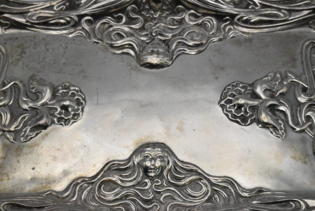 Broche élégante en argent Art Nouveau de John William Barrett, HM Chester 1900-photo-2