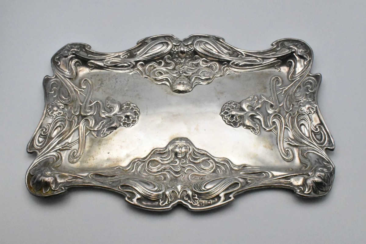 Broche élégante en argent Art Nouveau de John William Barrett, HM Chester 1900