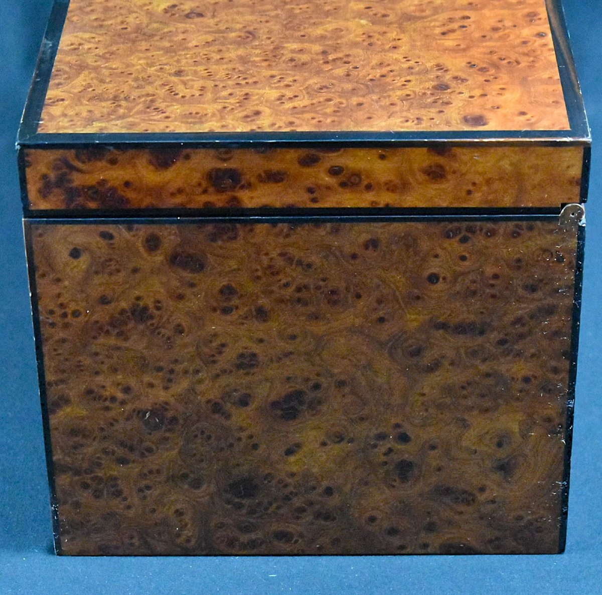 Rare Vintage Gucci Wooden Jewellery Box Accessory Collection Gold Crest Plaque-photo-2