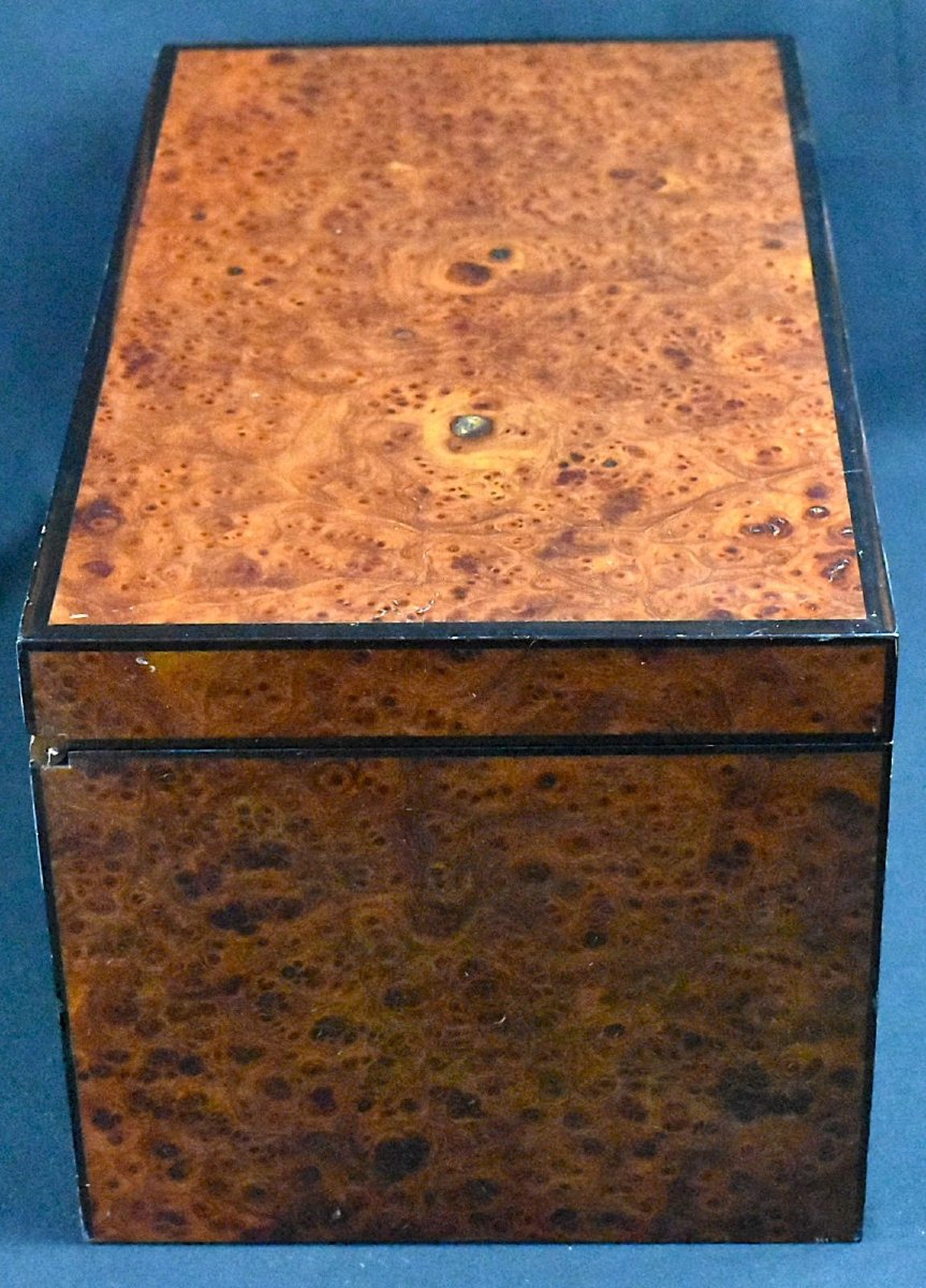 Rare Vintage Gucci Wooden Jewellery Box Accessory Collection Gold Crest Plaque-photo-3