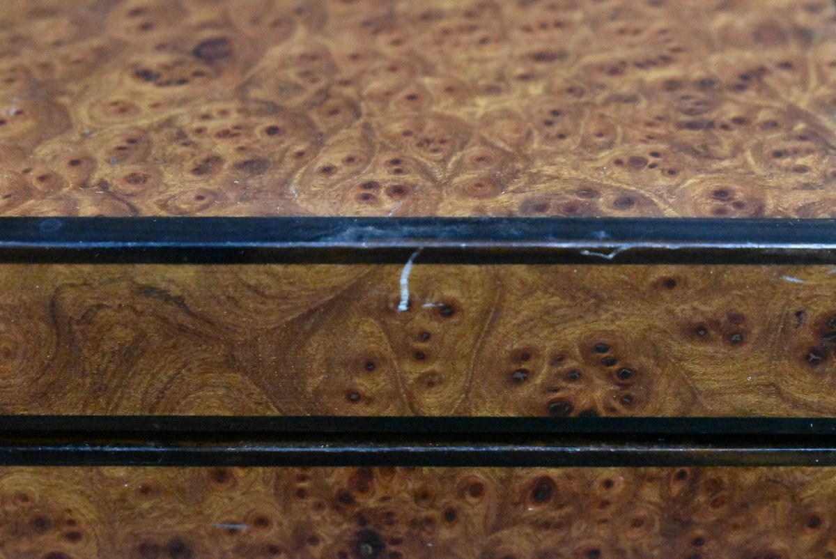 Rare Vintage Gucci Wooden Jewellery Box Accessory Collection Gold Crest Plaque-photo-6