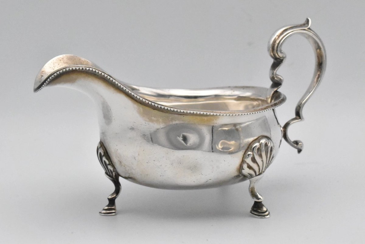 George V Asprey & Co Ltd Sterling Silver Sauce Boats, Made In Birmingham In 1928-photo-3