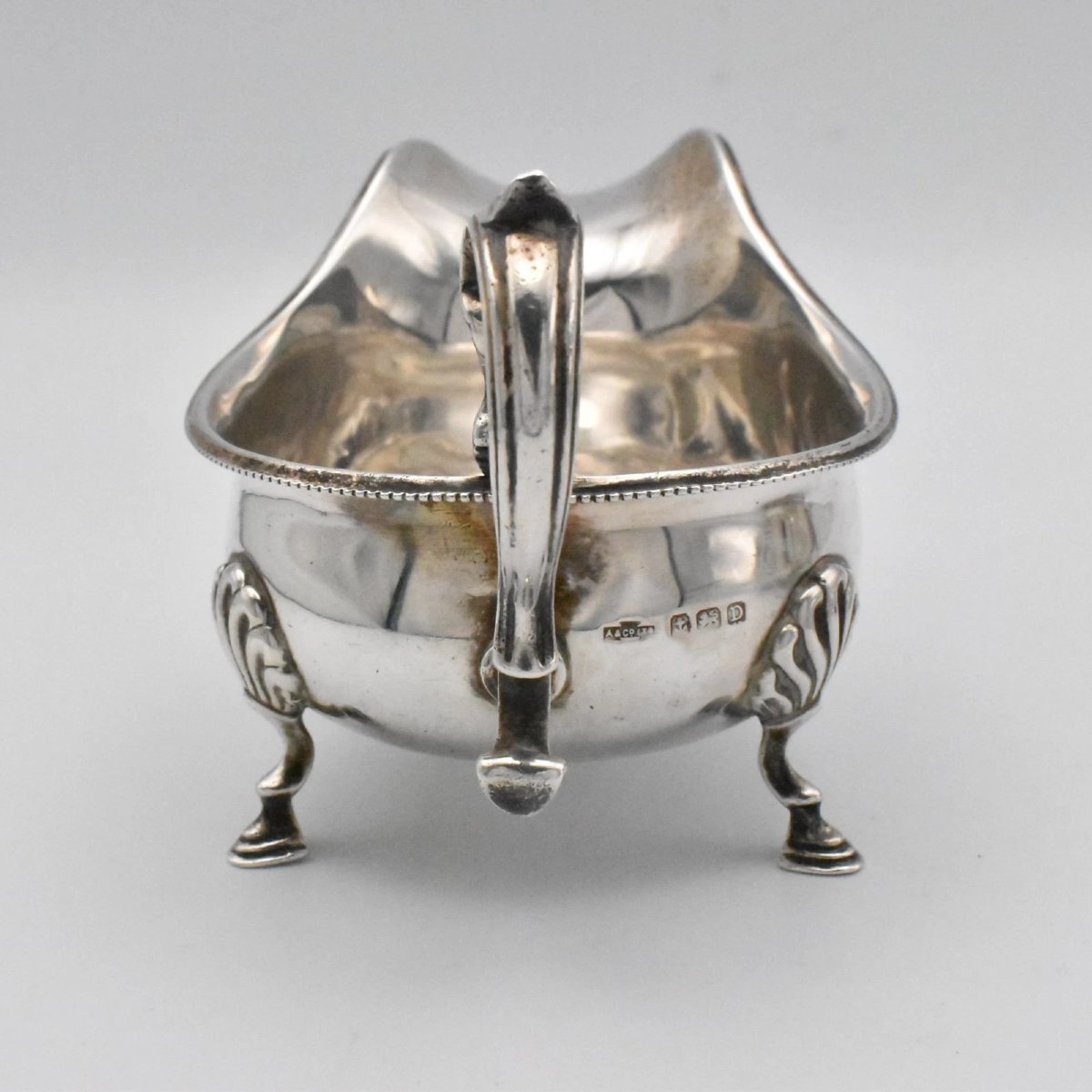 George V Asprey & Co Ltd Sterling Silver Sauce Boats, Made In Birmingham In 1928-photo-3