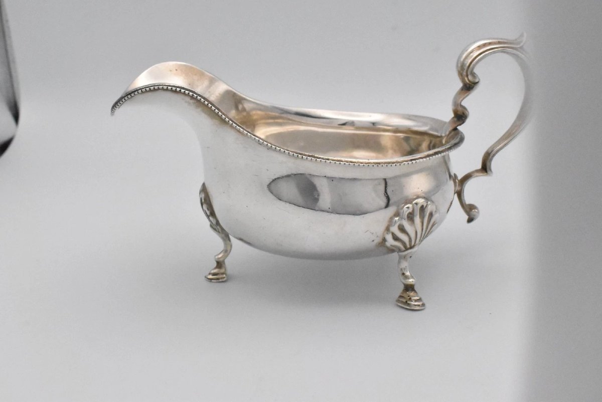 George V Asprey & Co Ltd Sterling Silver Sauce Boats, Made In Birmingham In 1928-photo-5