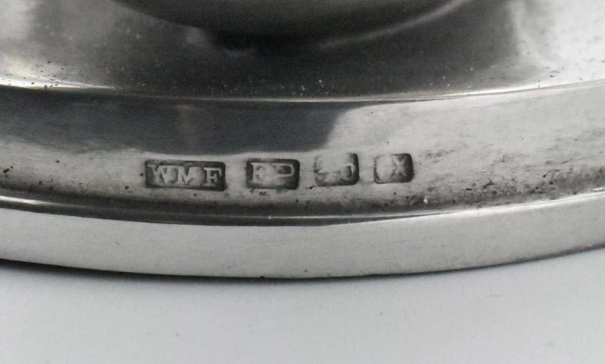 Centre de table ou plateau à cartes de visite en argent figuratif Art Nouveau WMF, vers 1900-photo-5