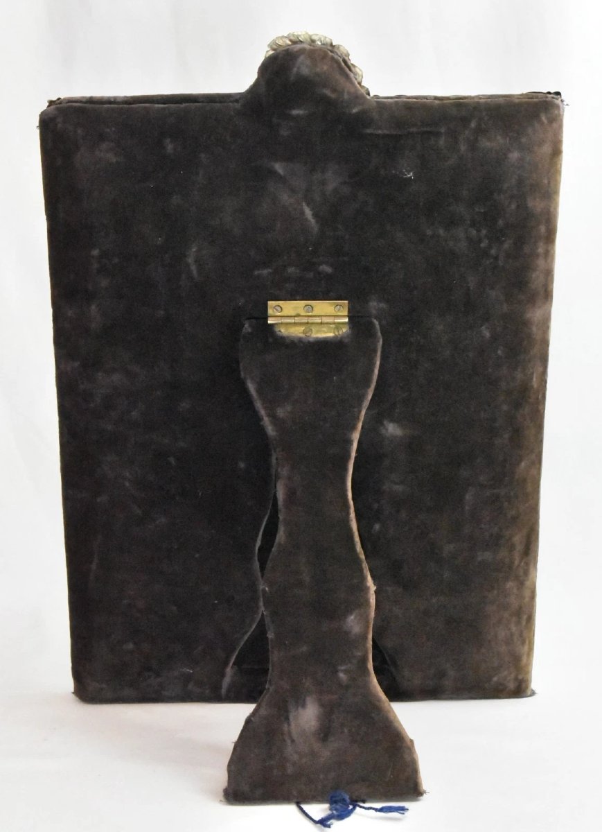 Large Late Victorian Silver Framed Dressing Table Belleved Edge Mirror-photo-3