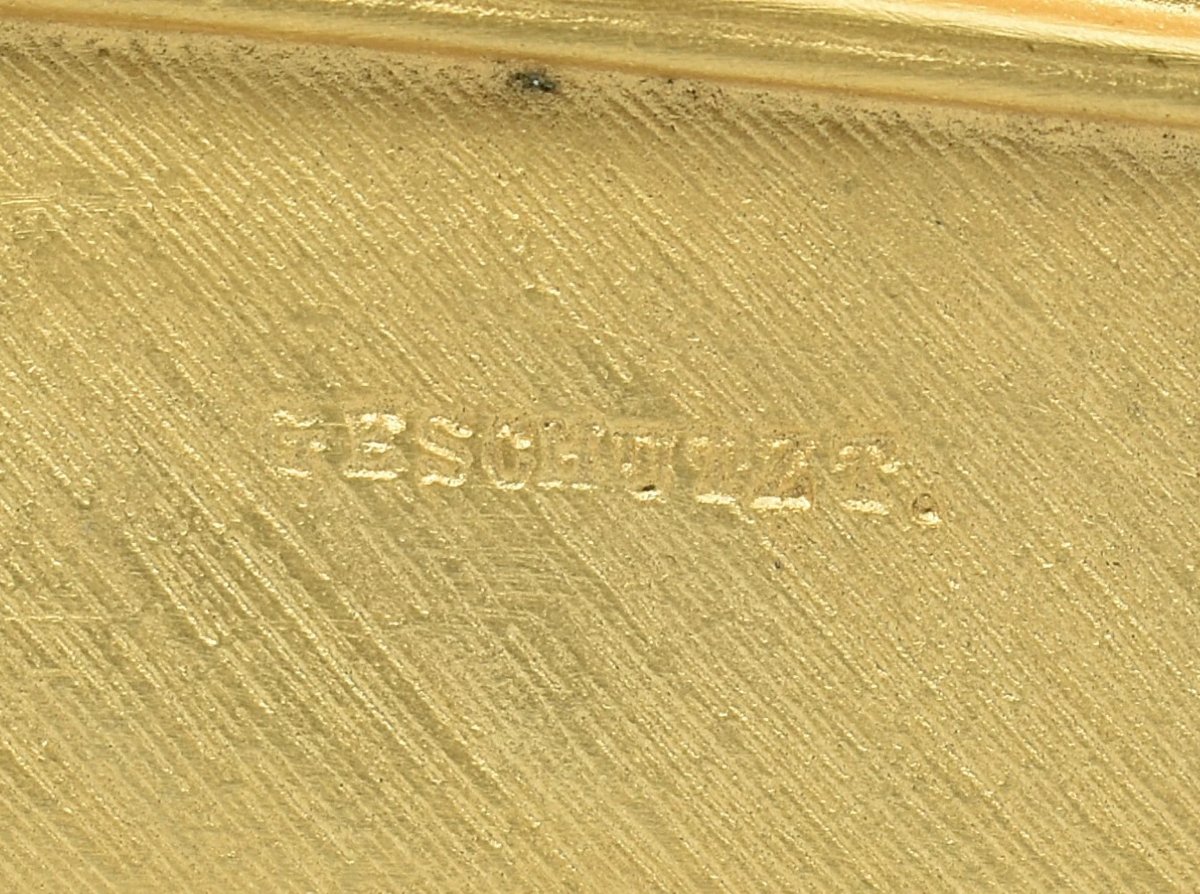 Encrier Encrier Chouette En Bronze Doré Autrichien Signé Bergmann Geschützt-photo-2