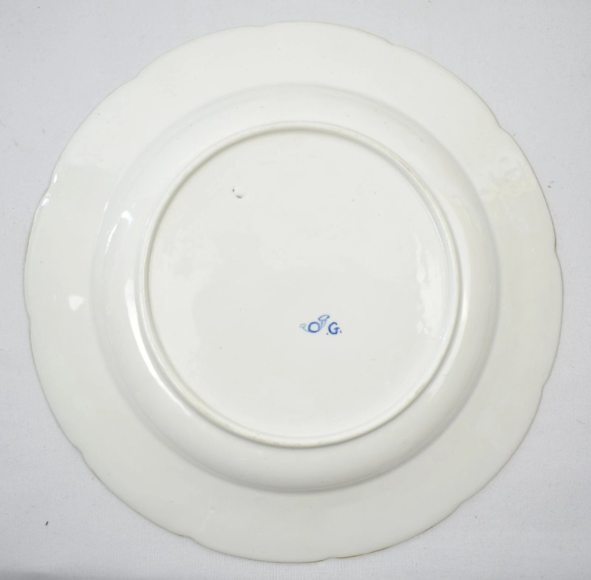 Set Of Eight 18c Chantilly Soft Paste Porcelain Plates Floral Ozier Border-photo-5