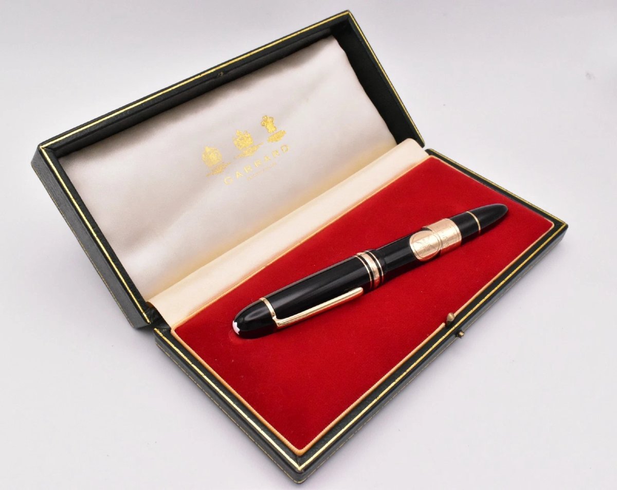 Rare Or Montblanc Meisterstück 149 Stylo Plume Garrards Commande Spéciale Plume 14 Carats-photo-2