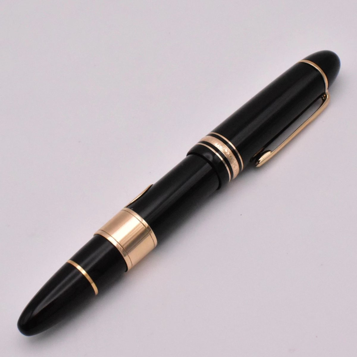 Rare Or Montblanc Meisterstück 149 Stylo Plume Garrards Commande Spéciale Plume 14 Carats-photo-4