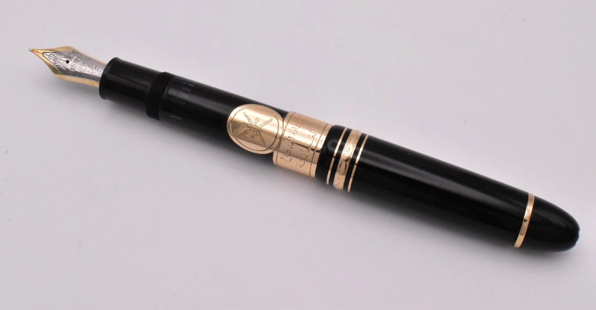Rare Or Montblanc Meisterstück 149 Stylo Plume Garrards Commande Spéciale Plume 14 Carats-photo-1