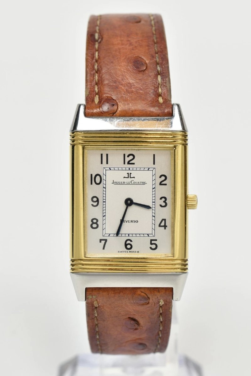 Montre Jaeger-LeCoultre Reverso Classique pour homme, en or 18 carats et acier, avec manuel-photo-2
