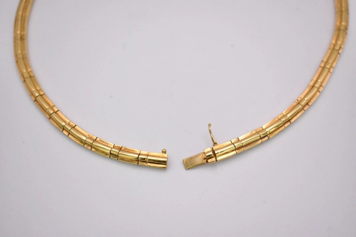 A Greek Vintage 18ct Yellow Gold 1ct Ruby & 1.68ct Diamond Necklace-photo-2