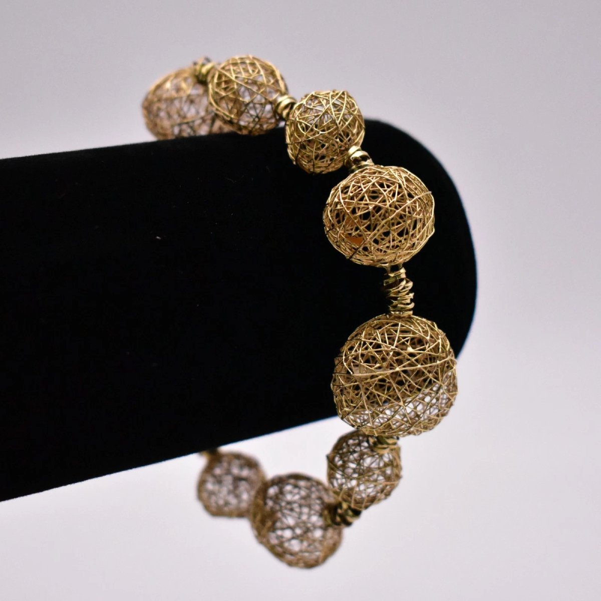 Orlando Orlandini Bracelet Arianna en or 18 carats avec sphère en fil italien 23 g-photo-2