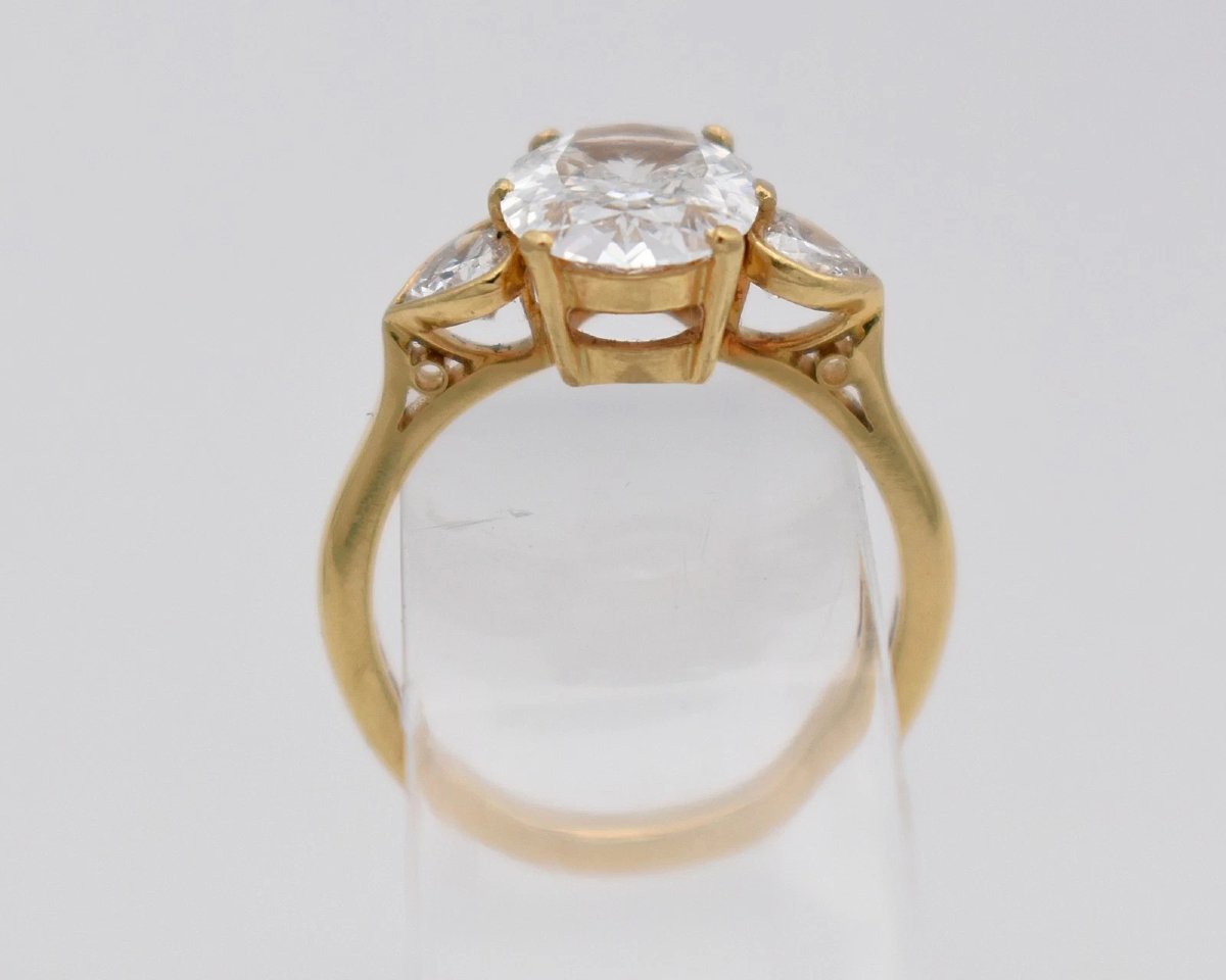 Vintage Boodles 2.37ct Oval Diamond Engagement Ring, E Colour Si2, Gcs Certified-photo-3