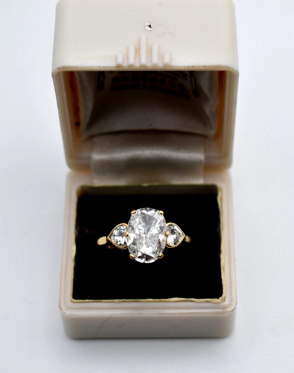 Vintage Boodles 2.37ct Oval Diamond Engagement Ring, E Colour Si2, Gcs Certified