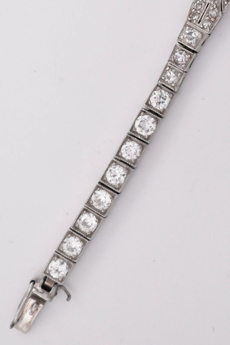 Art Deco Platinum Diamond Cocktail Watch 2.00ct Swiss Jewelled Lever C1930-photo-4